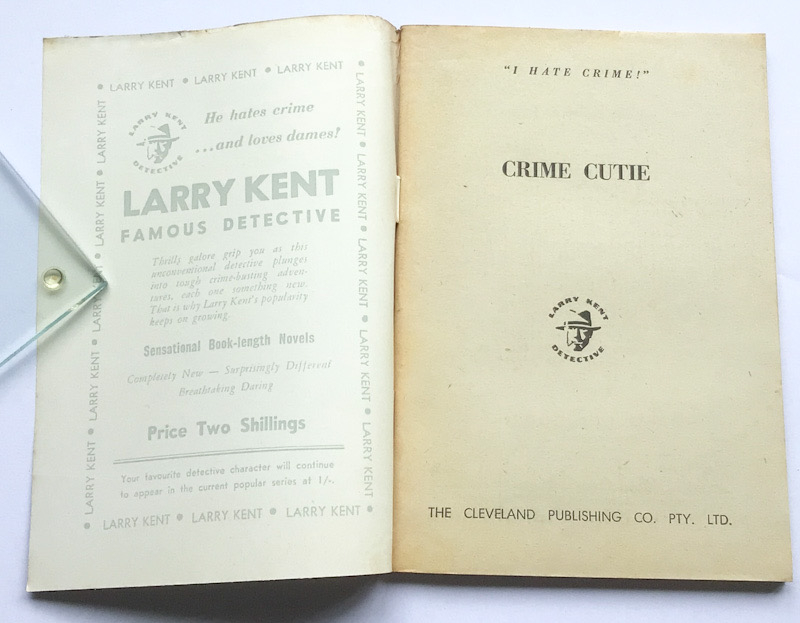Larry Kent Crime Cutie Australian Detective paperback book No564